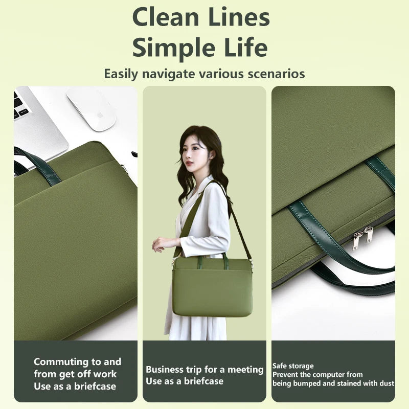 Laptop Bag 13.3 14 15.6 17 Inch Notebook Bag Sleeve For Macbook Air Pro 16 Case Xiaomi Shoulder Handbag New Waterproof Briefcase - Heavenly shershelle