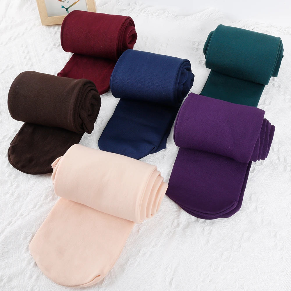 Women's Warmer Leggings Winter Thermal Pants Pantyhose Socks Velvet Tights Elastic Thicken Stocking Fleece Lined Underwear