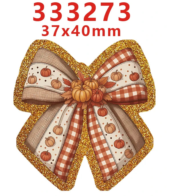 10 Pcs Fall Thanks Giving Glitter Acrylic Planar Resins Cartoon Christmas For DIY Making Hair BowsCrafts 334123