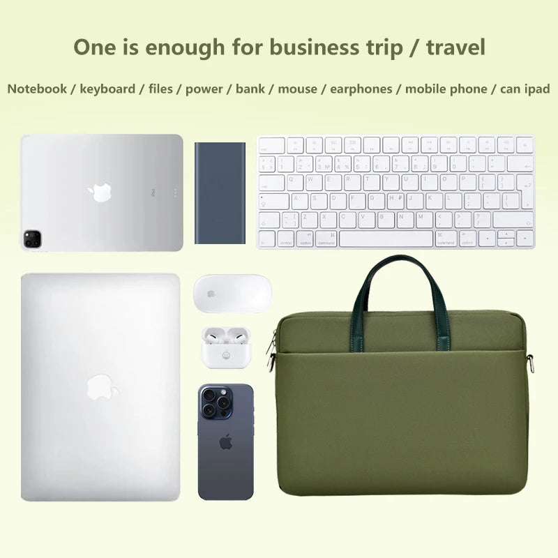 Laptop Bag 13.3 14 15.6 17 Inch Notebook Bag Sleeve For Macbook Air Pro 16 Case Xiaomi Shoulder Handbag New Waterproof Briefcase - Heavenly shershelle