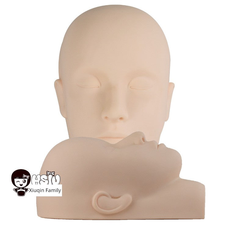 [Hsiu_Practice Model Mannequin Head] Hairdressing Makeup Wig Silicone Mock Wig Cos Makeup Female Smooth Hair