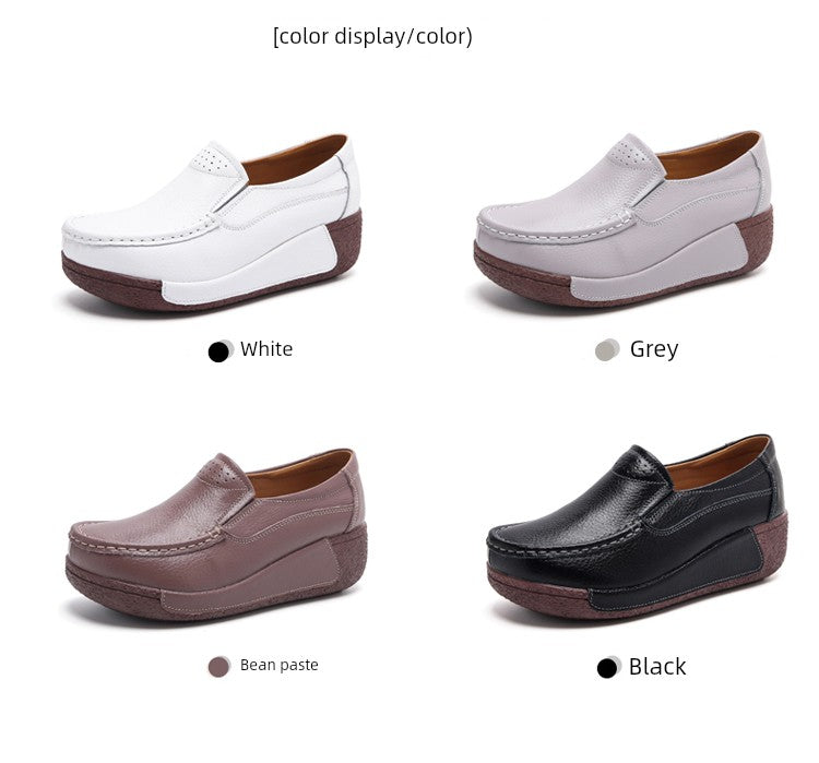 Thick Sole Wedge Casual Slip-on Platform Platform Platform Shoes