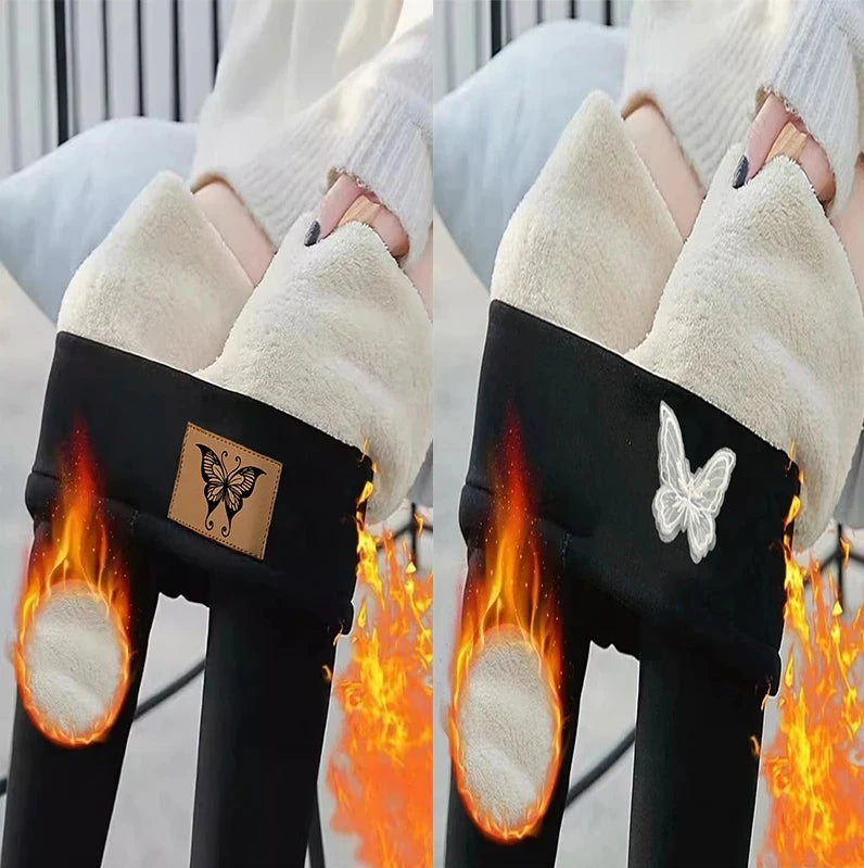 Stylish Warm: Women's Warm High-waisted Leggings Are Elastic And Comfortable