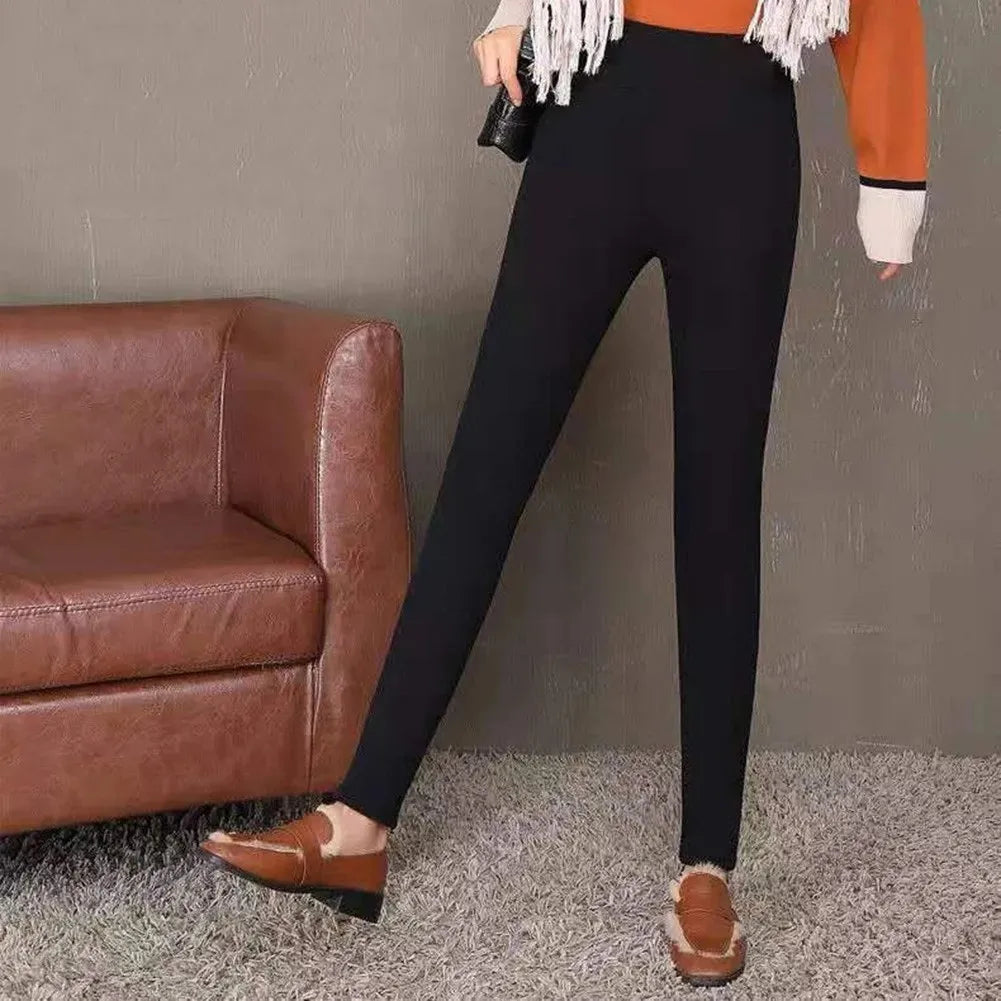 Winter Leggings For Women Warm Leggins Solid Color Velvet Leggins High Waist Leggings Stretchy Leggings dropshipping