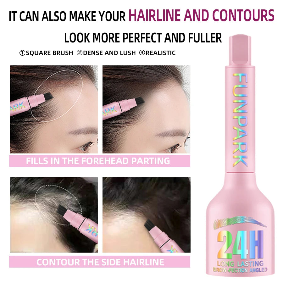 3D Dye Eyebrow Pencil Hairling Anti-smudge Waterproof 3 Colors Black Brown Brush Natural Wild Eyebrow Enhancers Cream Makeup - Heavenly shershelle