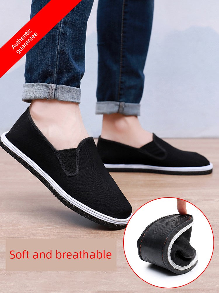 Old Beijing Cloth Shoes Thickened Slip-on Resin Sole