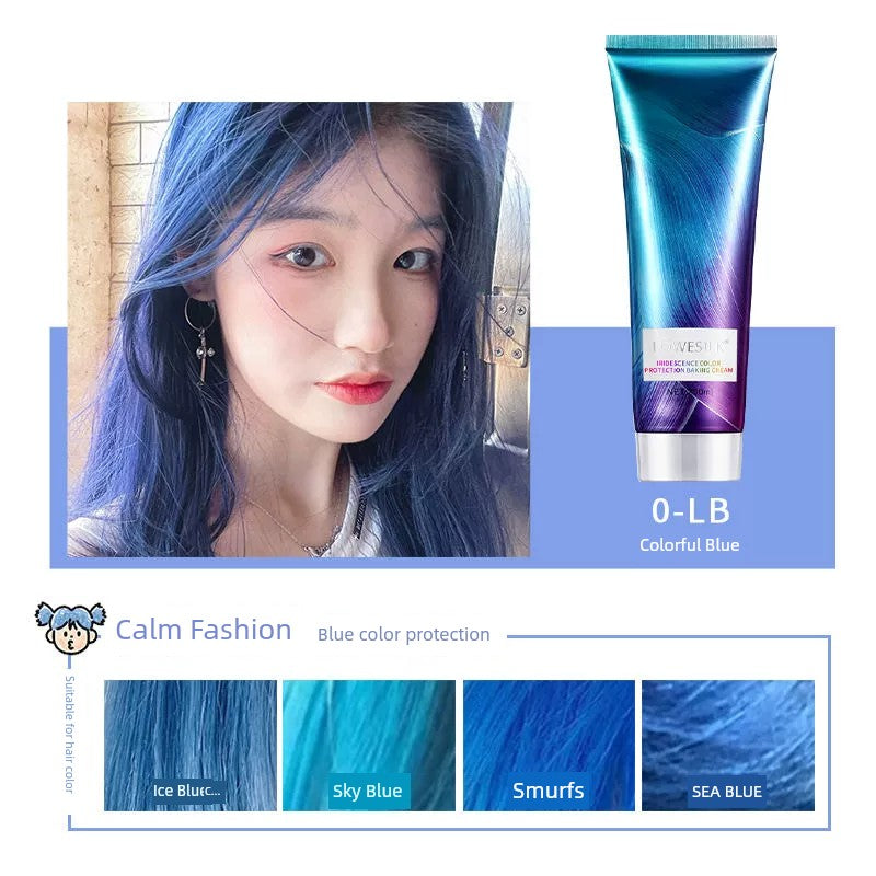 Solid Color Hair Conditioner Purple Pink Brown Red Green Blue Black Gray Hair Mask Color Fixing Agent Dyeing Lock Color Supplement Shampoo