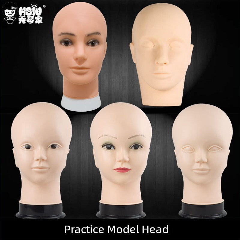 [Hsiu_Practice Model Mannequin Head] Hairdressing Makeup Wig Silicone Mock Wig Cos Makeup Female Smooth Hair