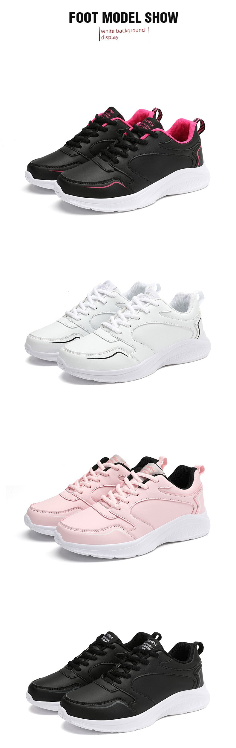 Warrior Lightweight Leather Waterproof Shock Absorption Casual Women's Shoes