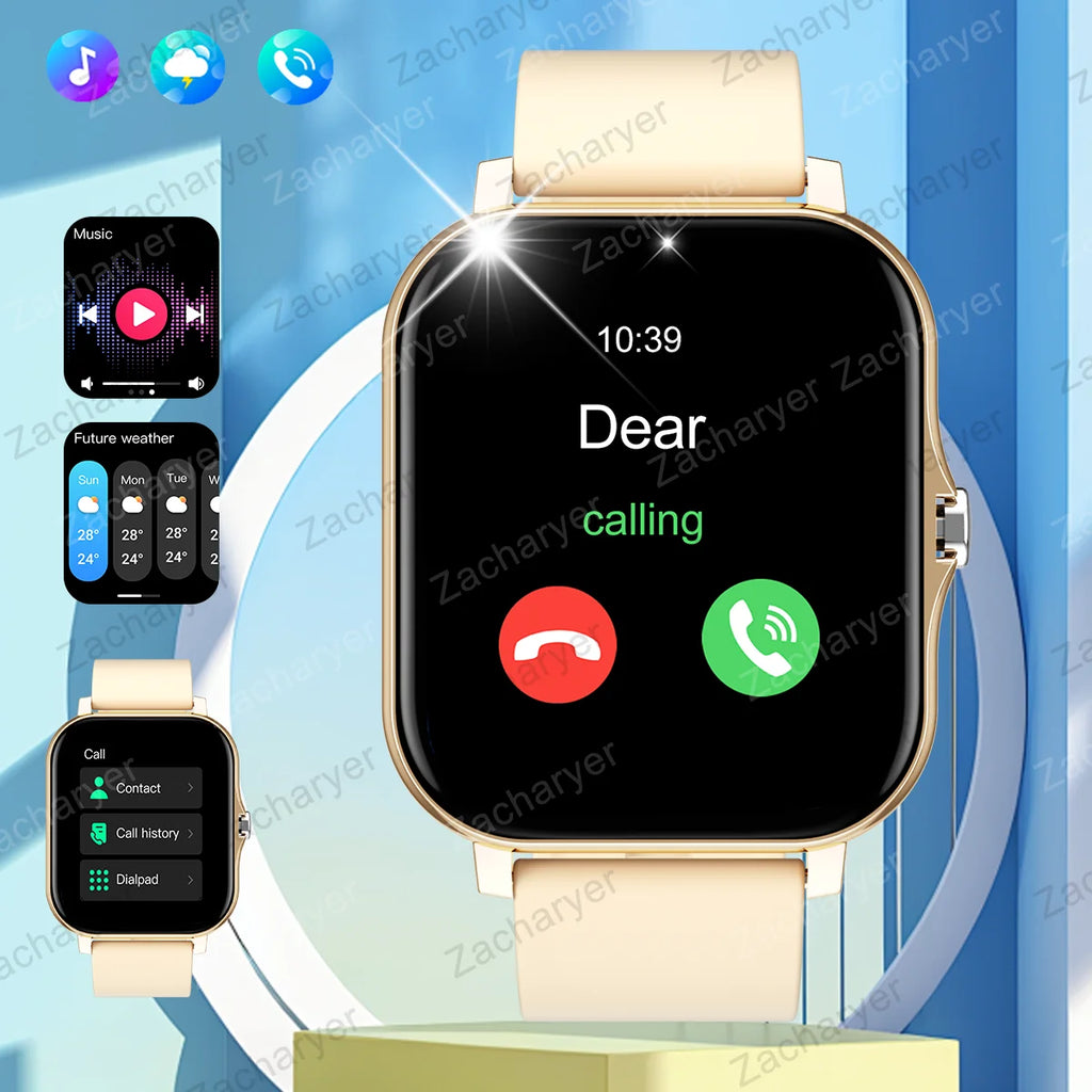 1.83 Size with smart watch, wireless call, compatible with Android and iPhone, fitness tracking unisex sports watch