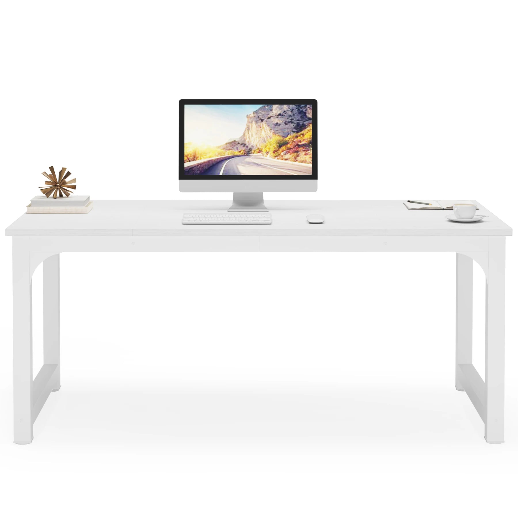 Tribesigns Modern Computer Desk, 63 x 31.5 inch Large Executive Office Desk Computer Table Study Writing Desk Workstation - Heavenly shershelle