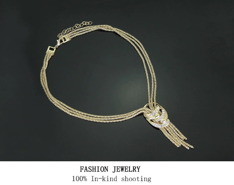 Necklace, Bracelet, Earrings, Ring, Jewelry Set, Four Pieces