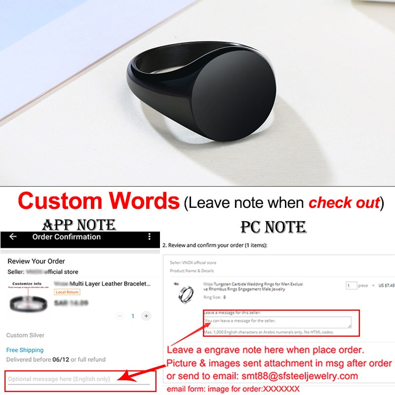 Minimalist Rectangle Signet Ring for Women Personalized Name Stamp Band Gold Tone Stainless Steel Jewelry Custom Initial Gift - Heavenly shershelle