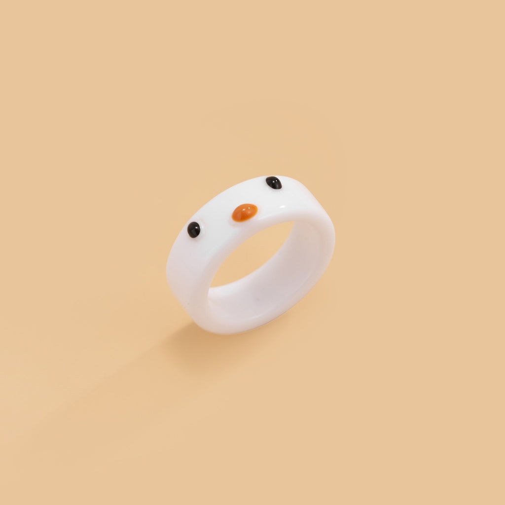 New Cartoon Frog Rings for Men Fashion Cute Frog Resin Women's Ring Acrylic Animal Band Jewelry Couple Rings