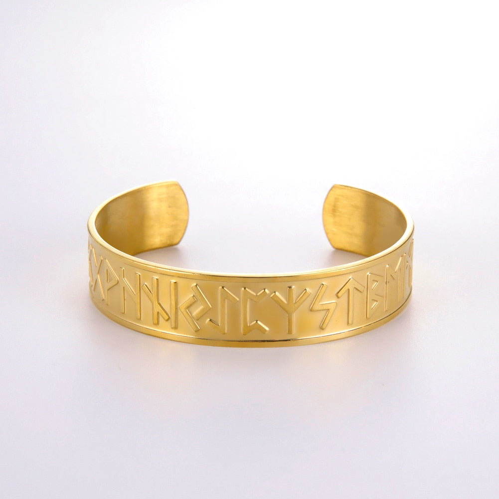 Stainless Steel Norse Vikings Runes Bracelet for Men Celtics Knots Tree Of Life Magnetic Cuff Bracelet Vintage Couples Jewelry - Heavenly shershelle