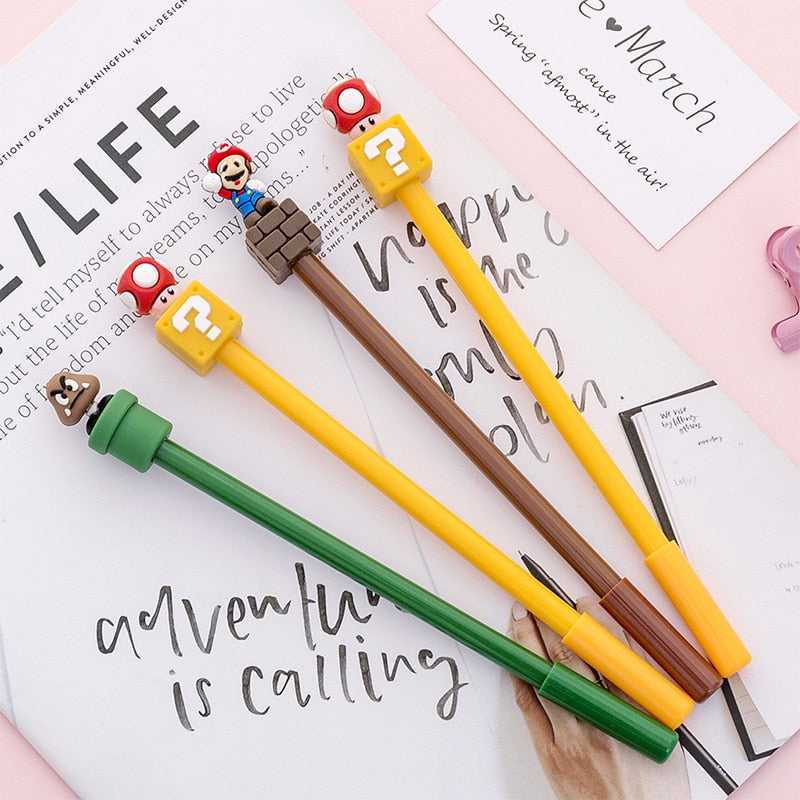 1 Pcs Neutral Pen Cute Cartoon Water Pen Signature Pen Creative Stationery Pupils School Pens Office Supplies Wholesale