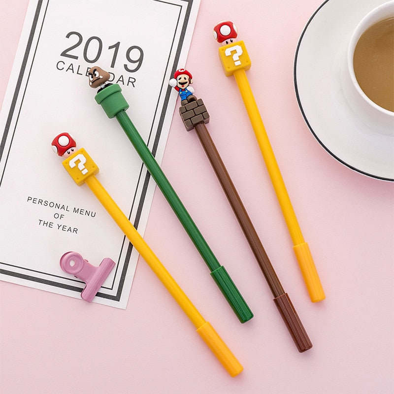 1 Pcs Neutral Pen Cute Cartoon Water Pen Signature Pen Creative Stationery Pupils School Pens Office Supplies Wholesale