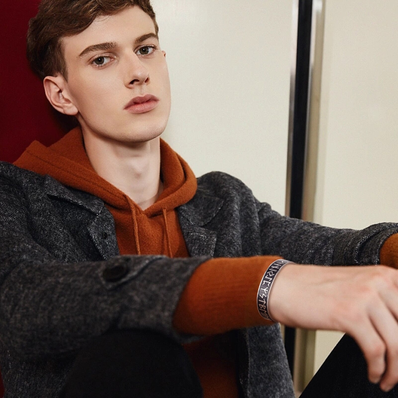 Stainless Steel Norse Vikings Runes Bracelet for Men Celtics Knots Tree Of Life Magnetic Cuff Bracelet Vintage Couples Jewelry - Heavenly shershelle